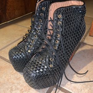 Jeffery Campbell Havana Lita woven boot